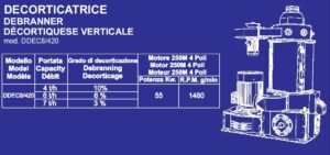 DECORTICATRICE VERTICALE